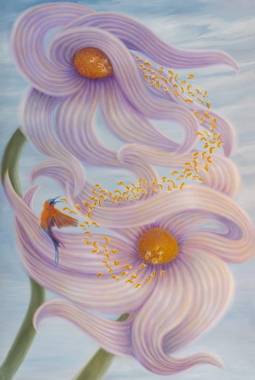 Cynthia James Portrays Otherworldly Pollinators and Plants in Her Dreamlike ‘Bee Series’