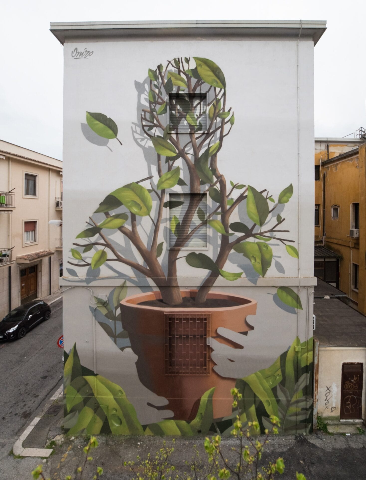 Verdant Landscapes and Burgeoning Plants Crawl Across Walls in ONIRO’s Vibrant Anatomical Murals